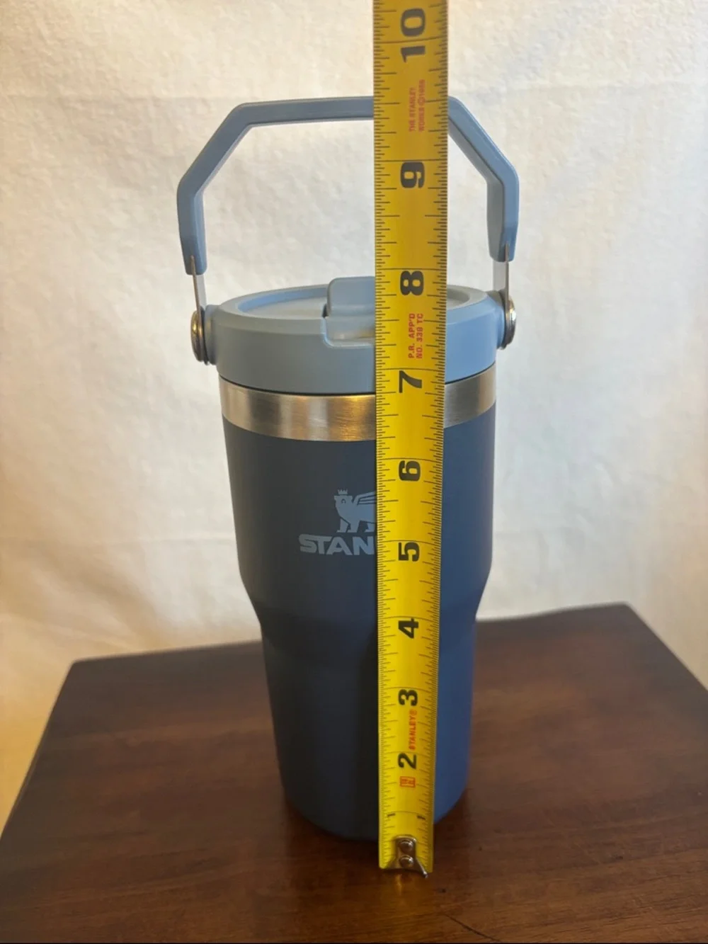 Stanley 20 oz Navy and Light Blue classic Flip Straw Tumbler with Handle - Picture 12 of 12